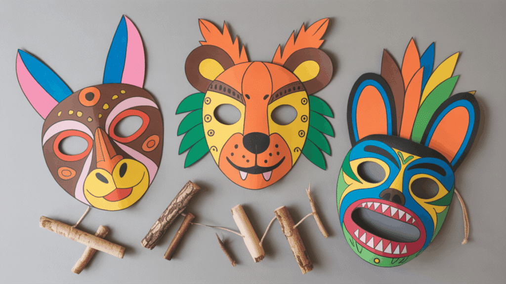 Animal Mask Crafts native american crafts