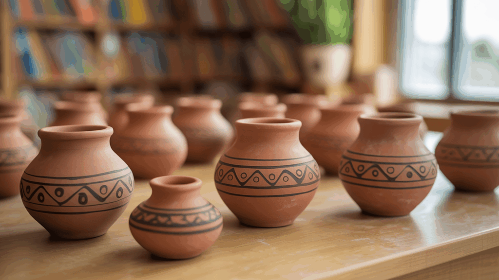 Clay or Salt Dough Pots native american-crafts