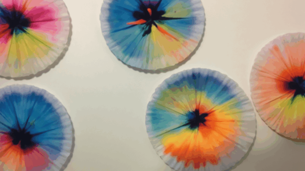 Coffee Filter Fireworks Art