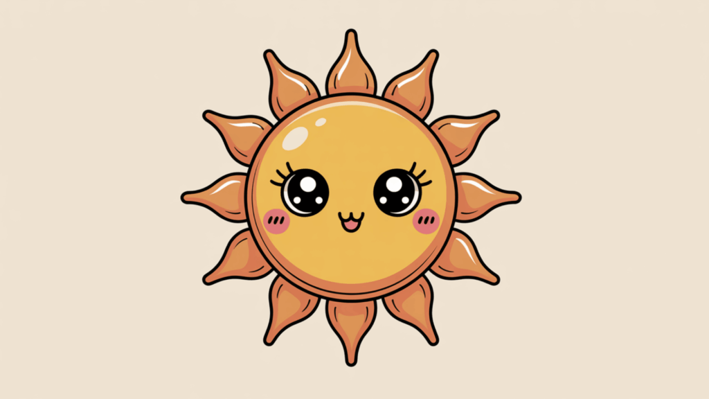 Digital Kawaii/cute Sun