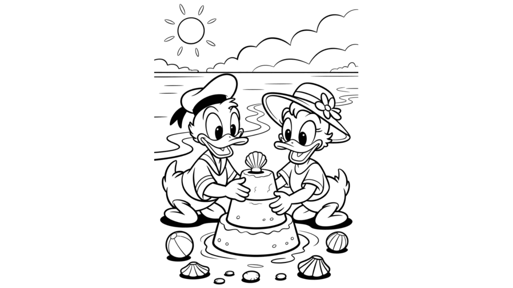 Donald & Daisy at the Beach