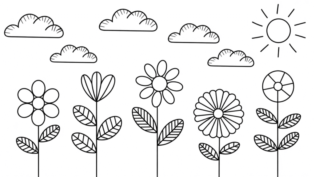 Flowers Leaves and Nature Elements