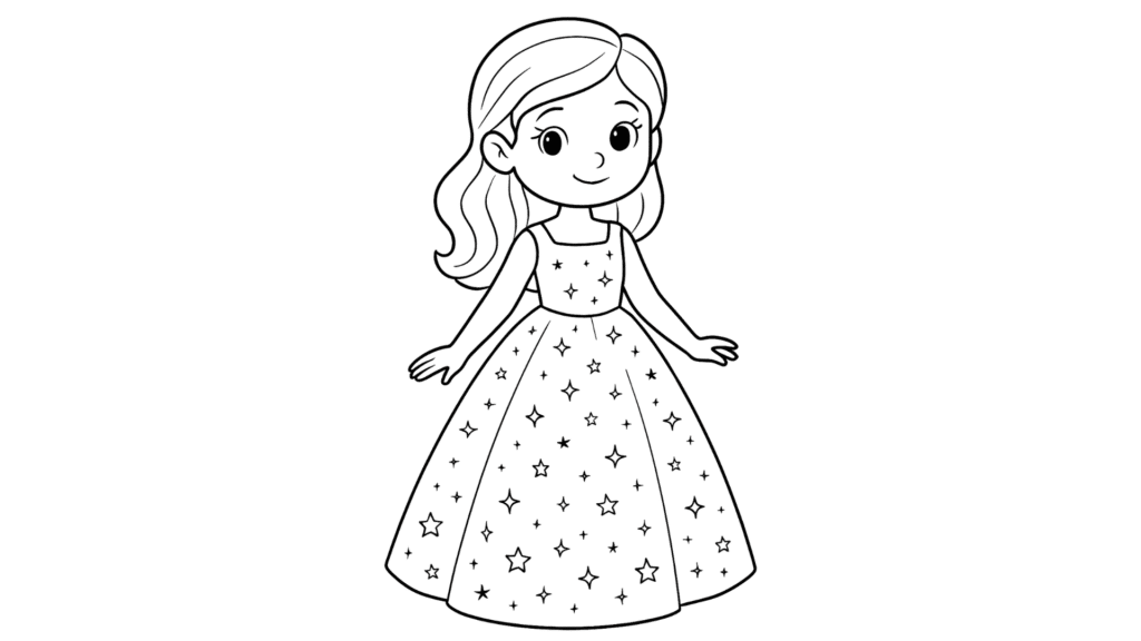 Girl in a Sparkling Gown