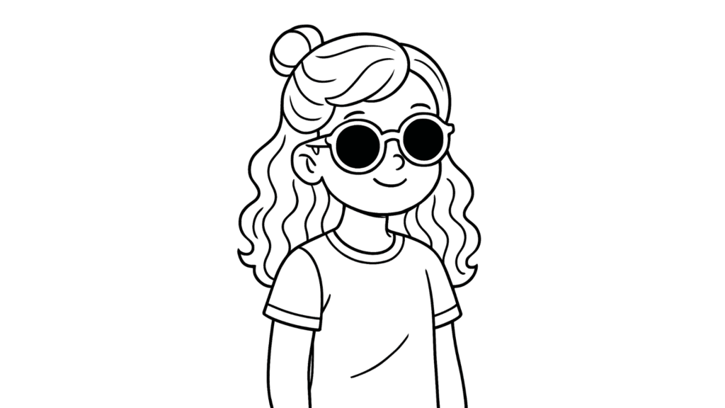Girl with Trendy Sunglasses