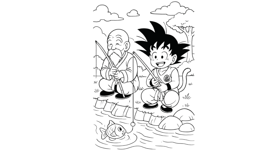 Goku & Grandpa Gohan Fishing