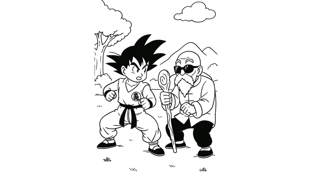 Goku Training with Master Roshi