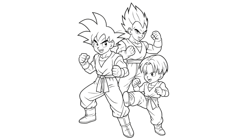 Goku & Trunks Training with Vegeta