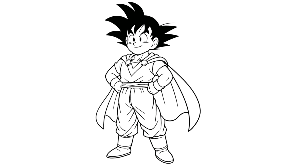 Goku in Superhero Cape