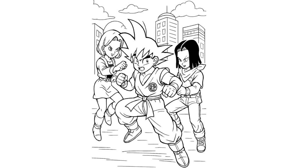 Goku vs. Androids 17 & 18