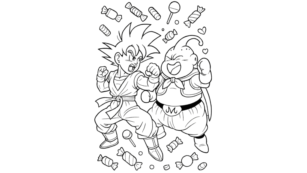 Goku vs. Majin Buu (Candy Chaos)
