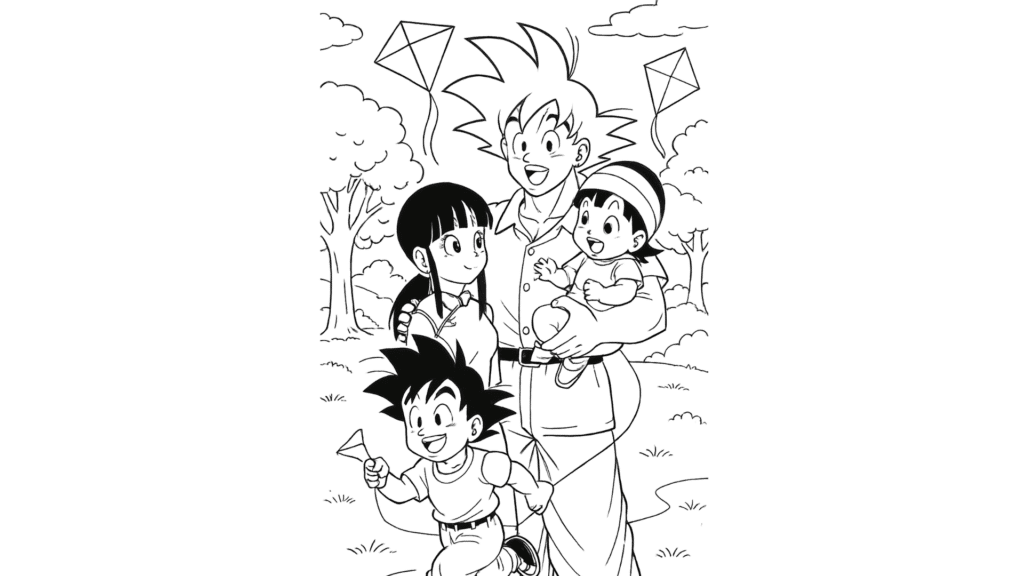 Goku with Family at the Park
