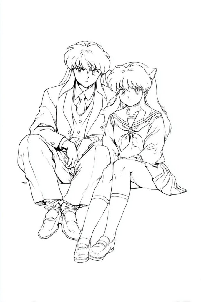 Inuyasha and Kagome Tender Scene