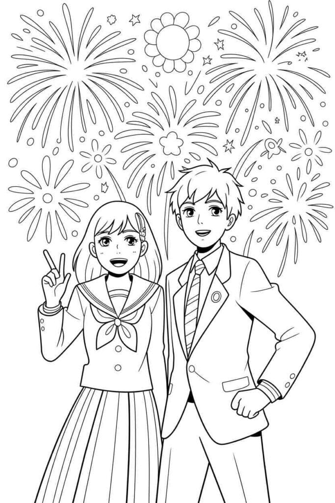 Kaguya and Miyuki Fireworks Festival