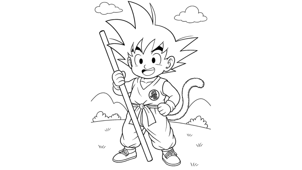 Kid Goku with Power Pole