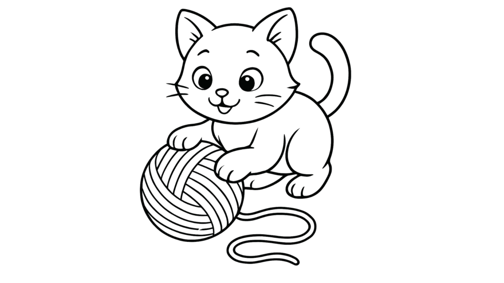 Kitten-with-a-Ball-of-Yarn