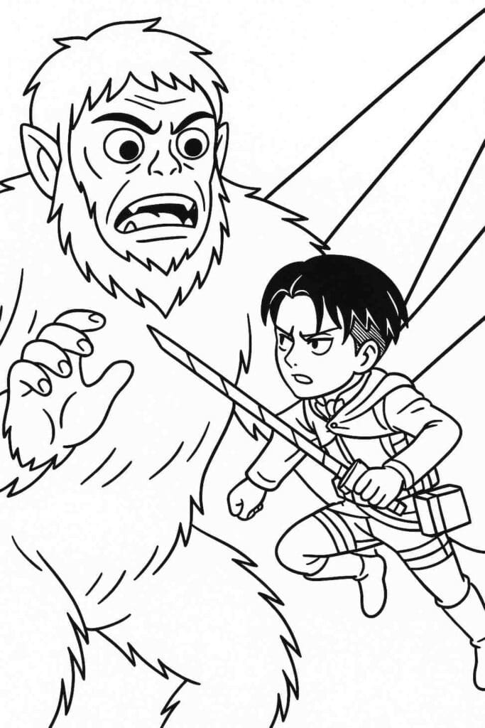 Levi Ackerman vs Beast Titan