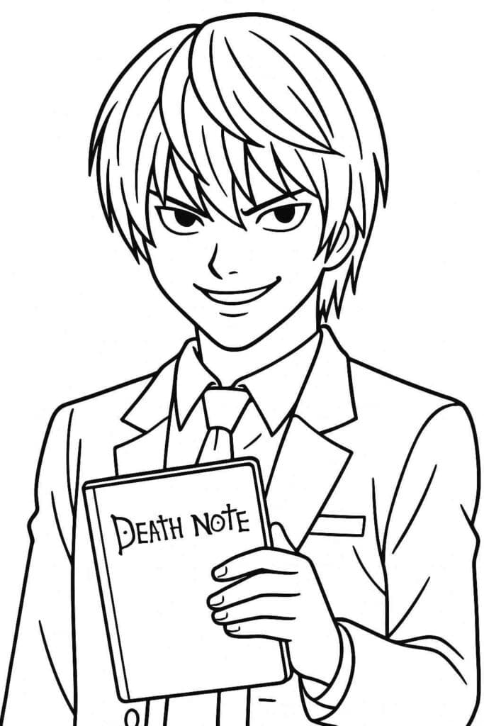 Light Yagami with the Death Note