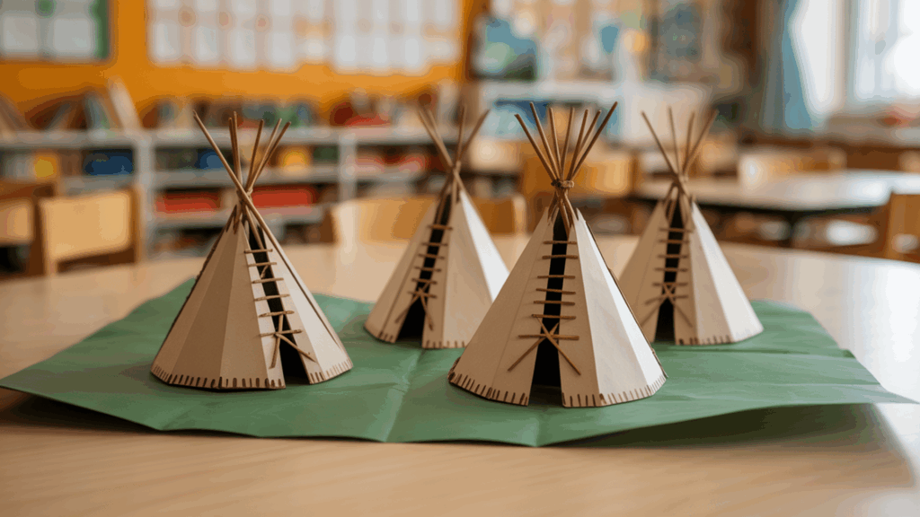 Miniature Tipis or Longhouses native american crafts