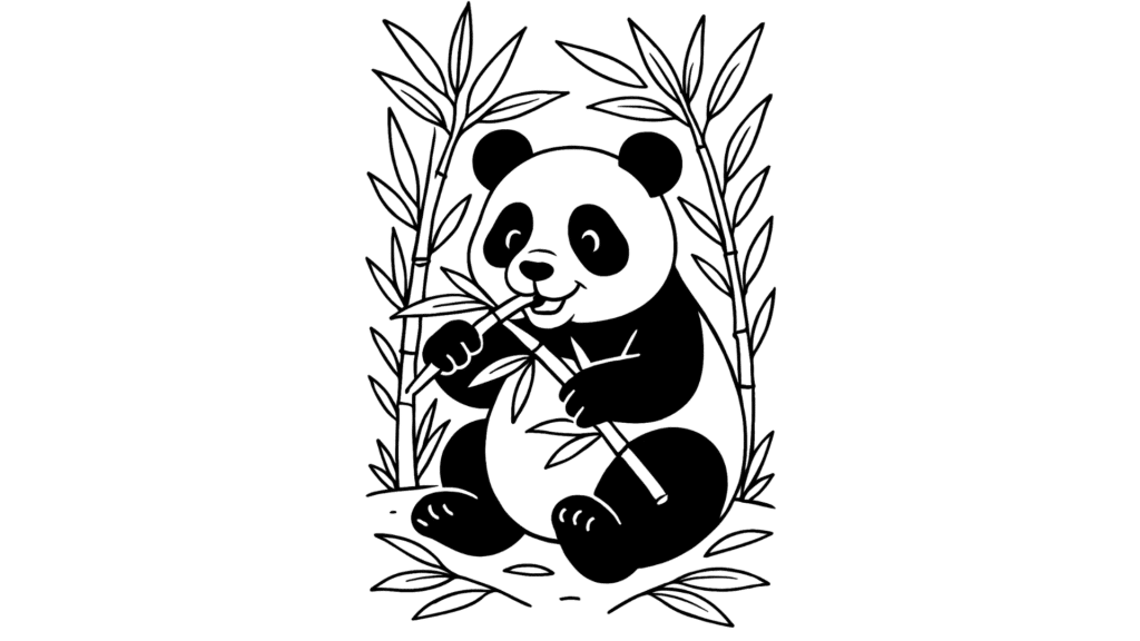 Panda Eating Bamboo