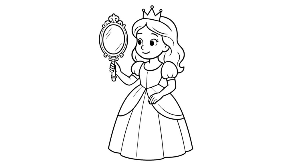 Princess with a Magic Mirror