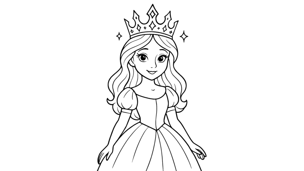 Princess with a Sparkling Crown