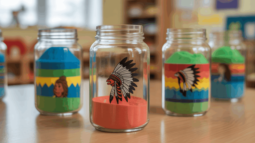 Sand Art in Jars native american crafts