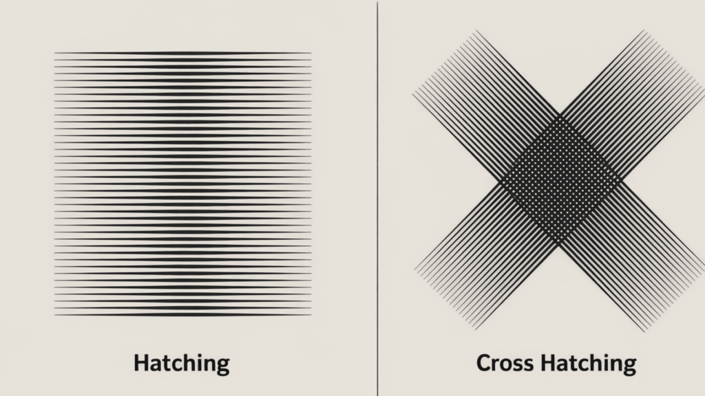Understand -Hatching -vs- Cross- Hatching