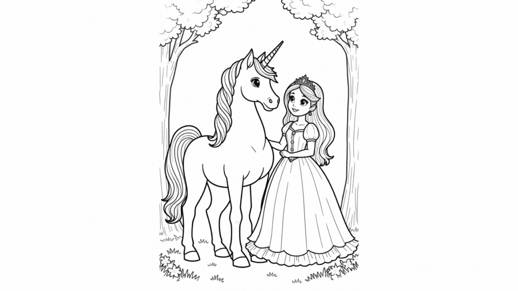 Unicorn and Princess Together