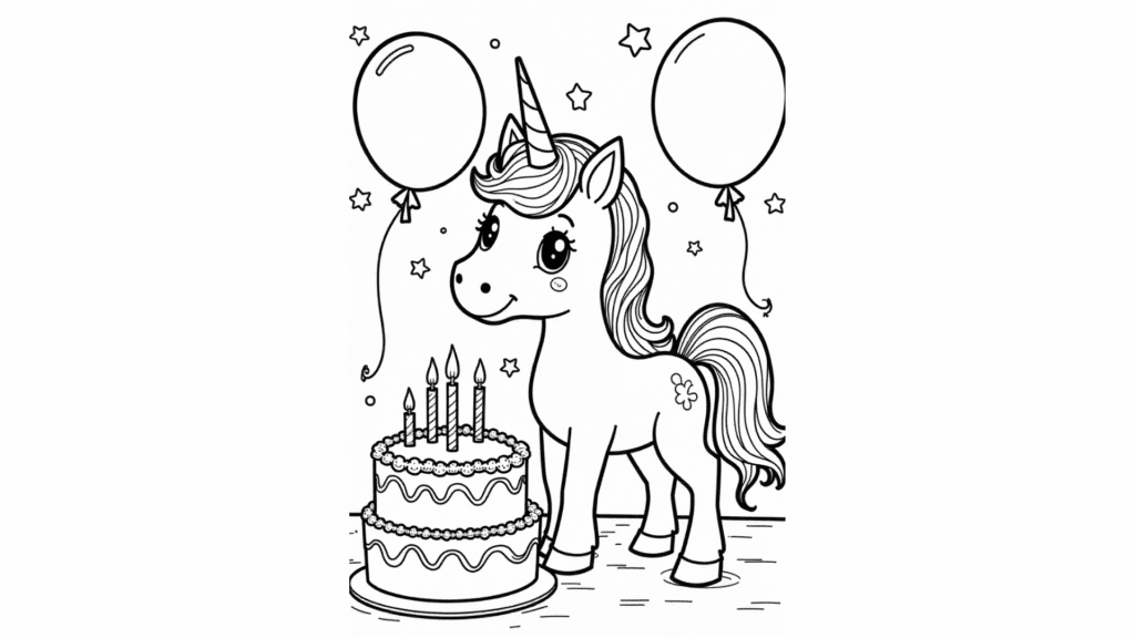 Unicorn at a Birthday Party