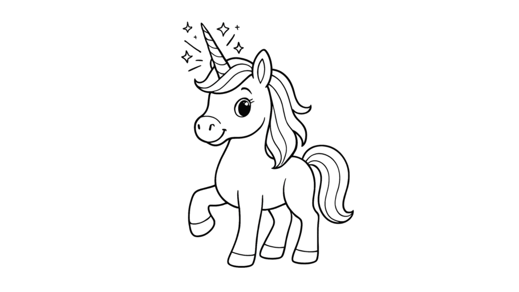 Unicorn with Sparkling Horn
