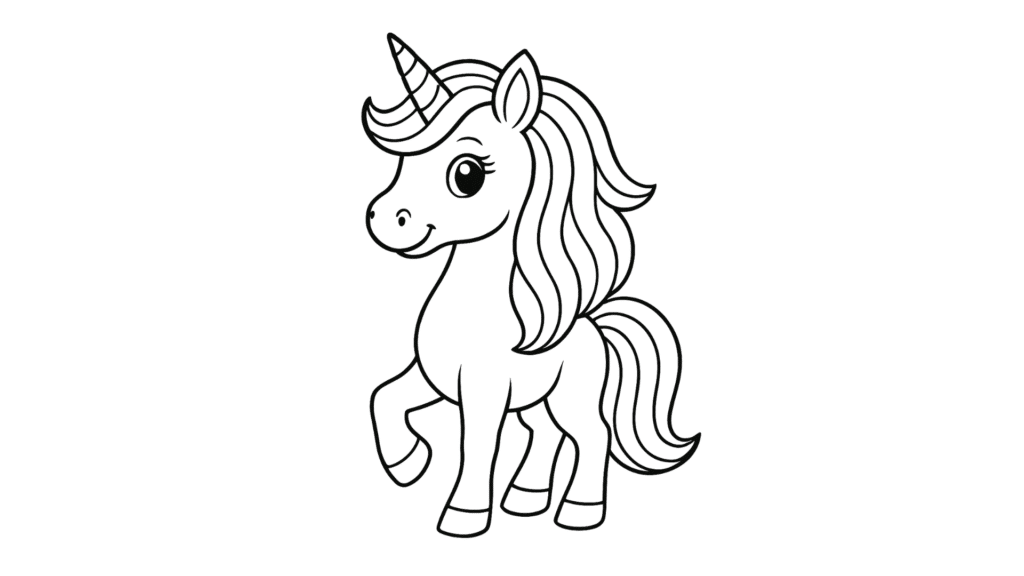 Unicorn with a Rainbow Mane