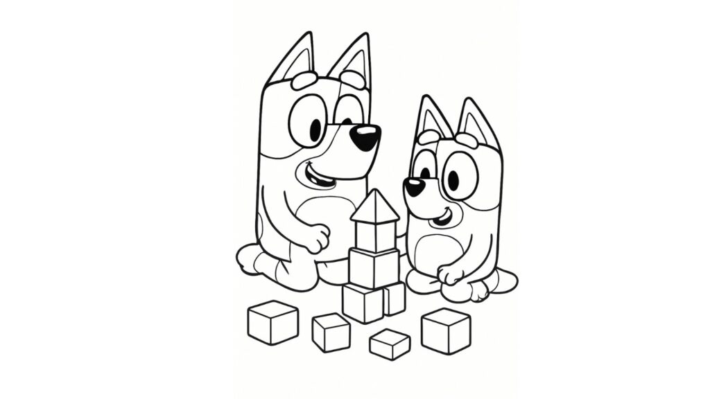 Bluey And Bingo Building Blocks