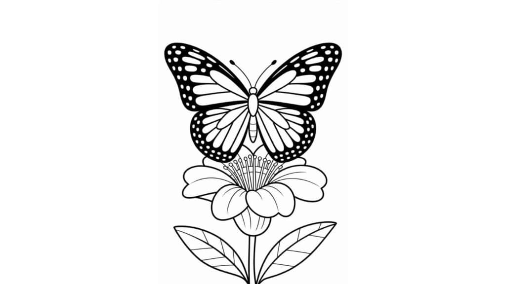 Butterfly Emerging from a Flower