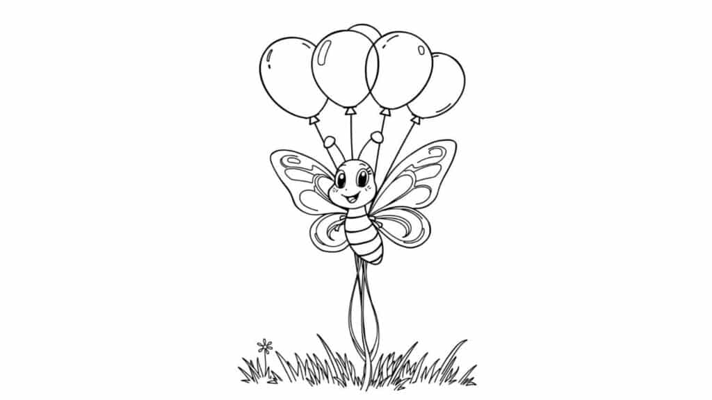 Butterfly with Balloons