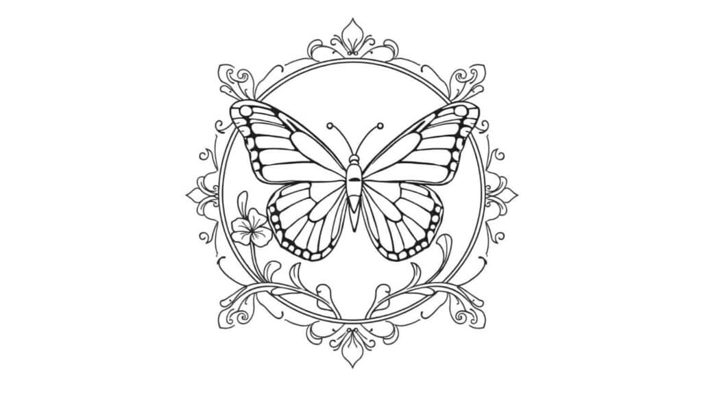 Butterfly with Borders (Frame Style)