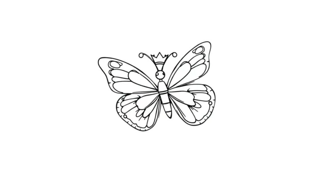 Butterfly with Crown (Princess Theme)