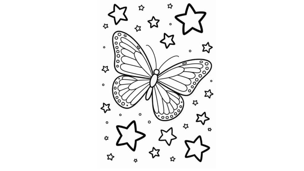 Butterfly with Stars