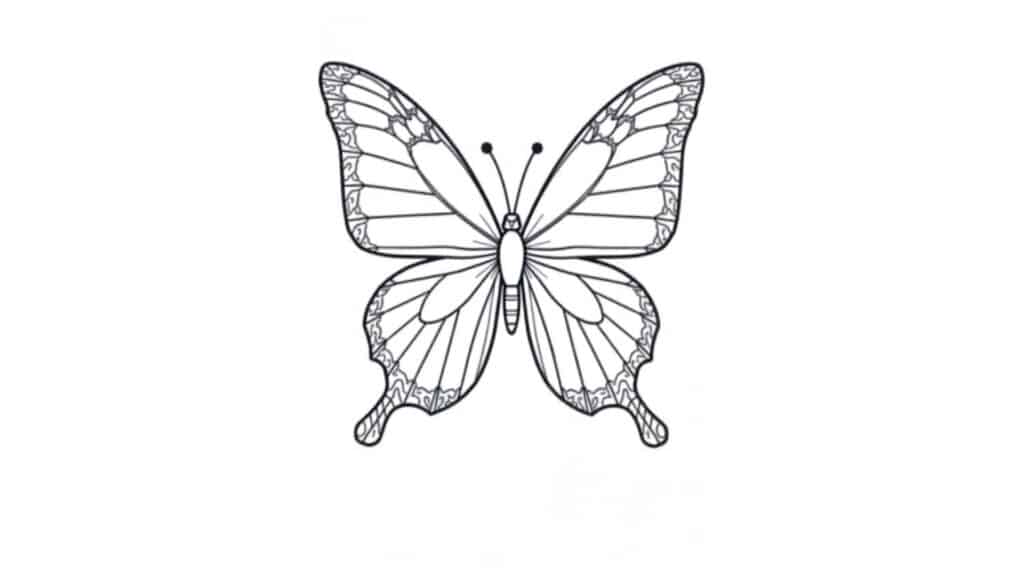 Butterfly with Stripes on Wings