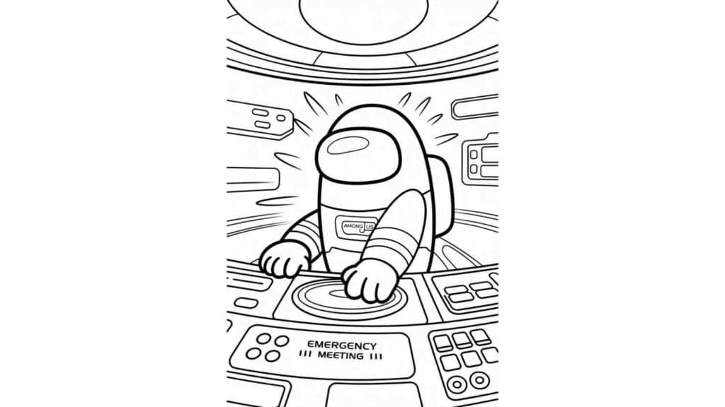 Crewmate Pressing the Emergency Button