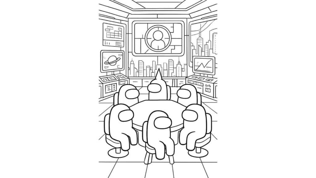 Crewmates Sitting Around the Meeting Table