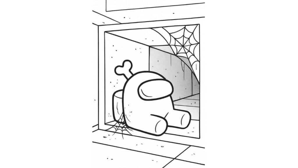 Dead Crewmate with Bone Sticking Out