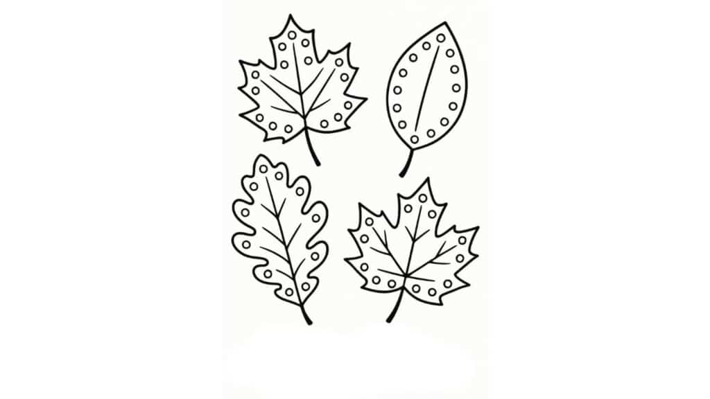 Fall Leaf Lacing Cards