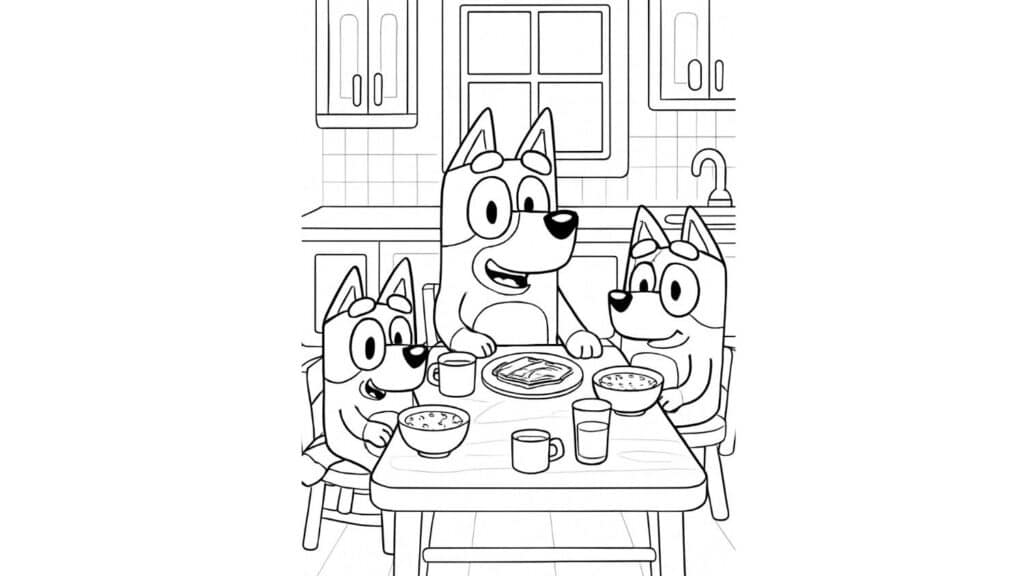 Family Breakfast Scene