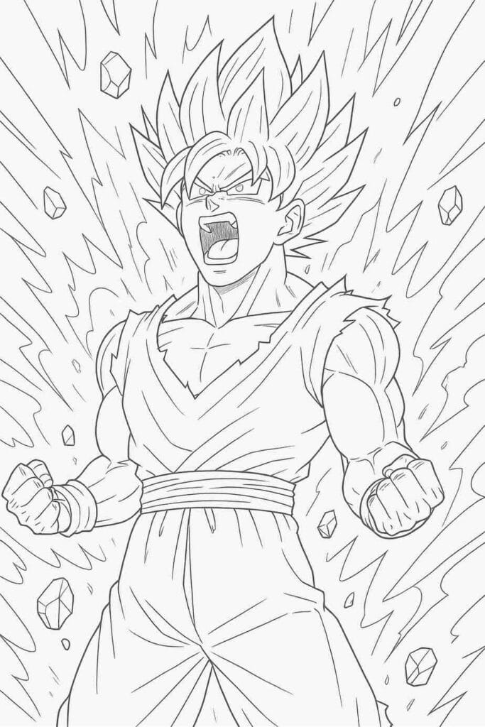 Goku Super Saiyan Power Up