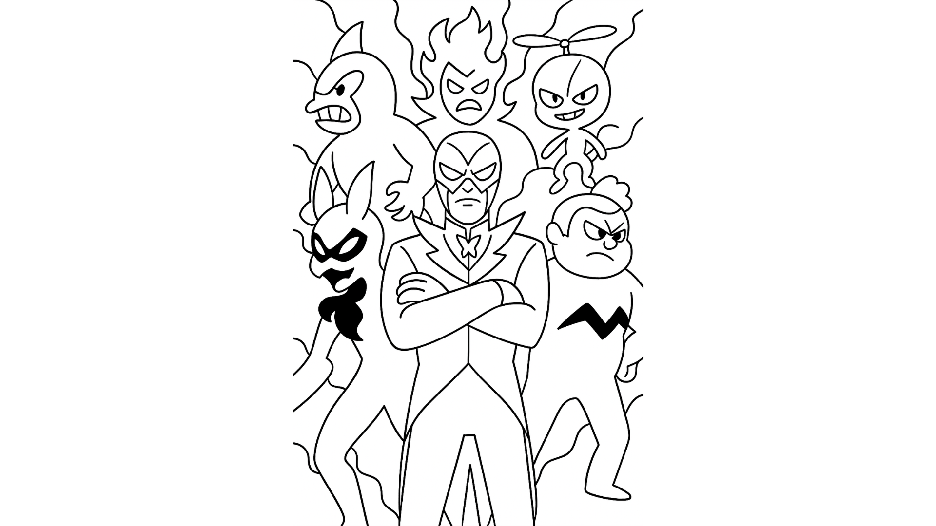 Hawk Moth with Akumatized Villains