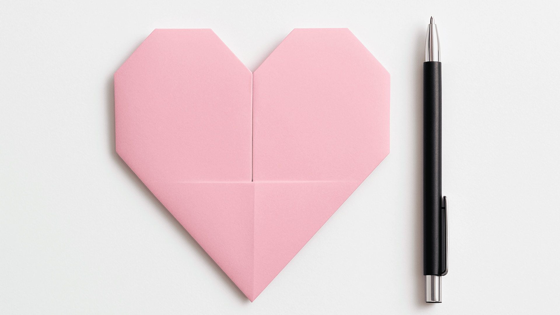 heart shaped letter fold