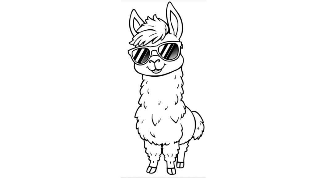 Cool Llama Wearing Sunglasses