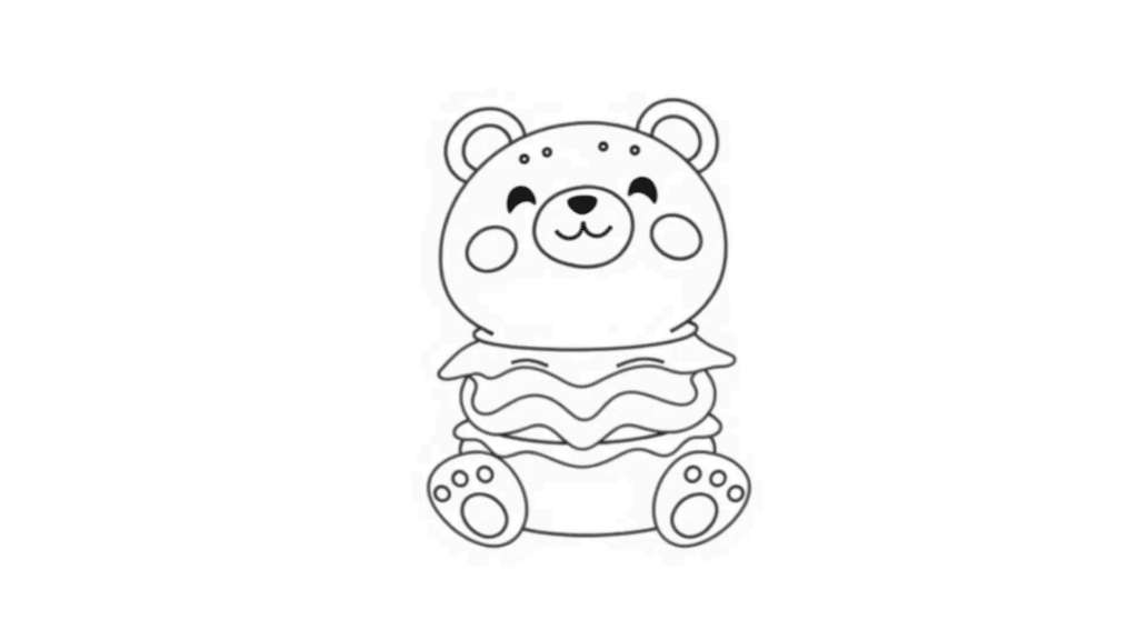Kawaii Burger Bear
