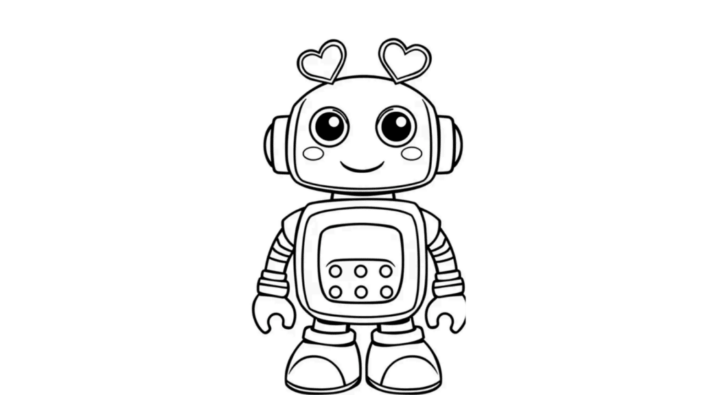 Robot with Heart Antennae