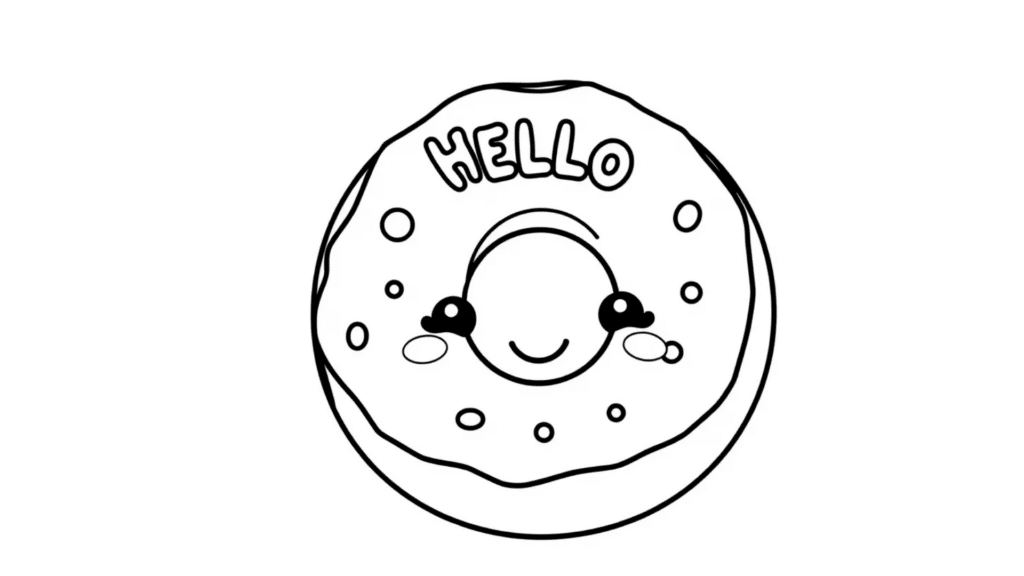 Smiling Donut Saying “Hello”